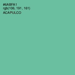 #6ABFA1 - Acapulco Color Image