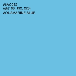 #6AC0E2 - Aquamarine Blue Color Image