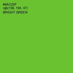 #6AC22F - Bright Green Color Image