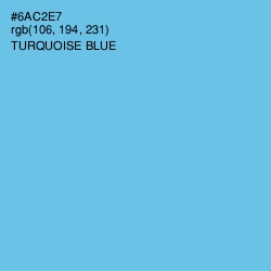#6AC2E7 - Turquoise Blue Color Image