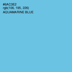 #6AC3E2 - Aquamarine Blue Color Image