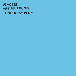 #6AC3E5 - Turquoise Blue Color Image