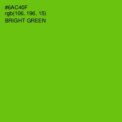 #6AC40F - Bright Green Color Image