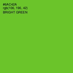 #6AC42A - Bright Green Color Image