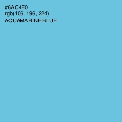 #6AC4E0 - Aquamarine Blue Color Image
