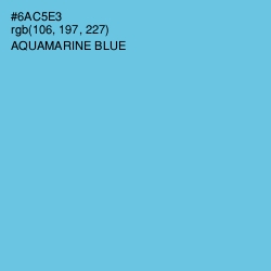 #6AC5E3 - Aquamarine Blue Color Image