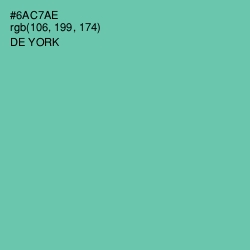 #6AC7AE - De York Color Image