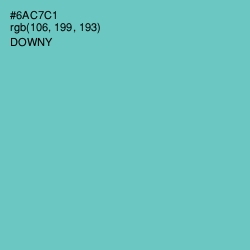 #6AC7C1 - Downy Color Image