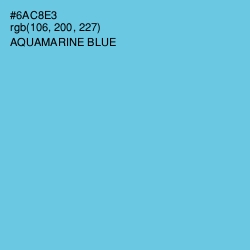 #6AC8E3 - Aquamarine Blue Color Image