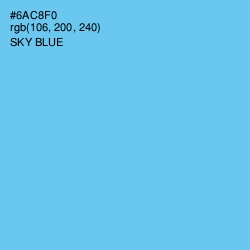 #6AC8F0 - Sky Blue Color Image