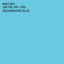 #6ACAE2 - Aquamarine Blue Color Image