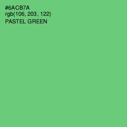#6ACB7A - Pastel Green Color Image
