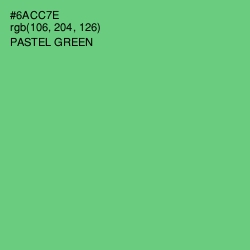 #6ACC7E - Pastel Green Color Image