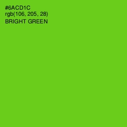 #6ACD1C - Bright Green Color Image