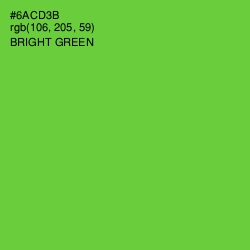 #6ACD3B - Bright Green Color Image