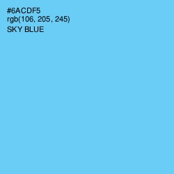 #6ACDF5 - Sky Blue Color Image