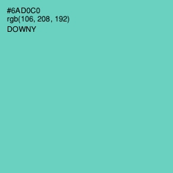 #6AD0C0 - Downy Color Image