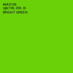 #6AD109 - Bright Green Color Image