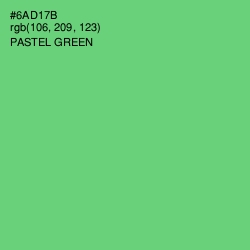 #6AD17B - Pastel Green Color Image