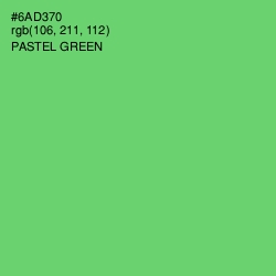 #6AD370 - Pastel Green Color Image
