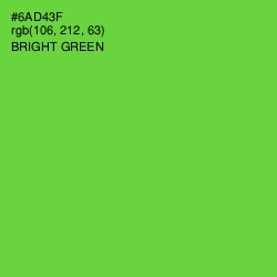 #6AD43F - Bright Green Color Image
