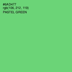 #6AD477 - Pastel Green Color Image