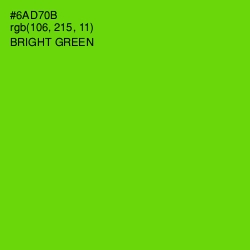 #6AD70B - Bright Green Color Image