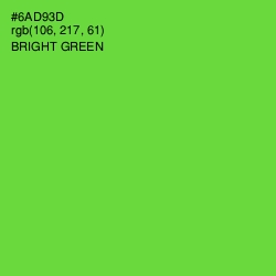 #6AD93D - Bright Green Color Image
