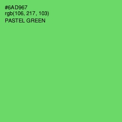 #6AD967 - Pastel Green Color Image