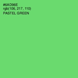 #6AD96E - Pastel Green Color Image