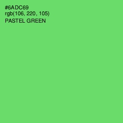 #6ADC69 - Pastel Green Color Image