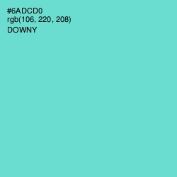 #6ADCD0 - Downy Color Image