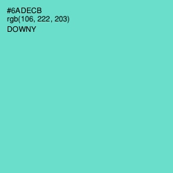 #6ADECB - Downy Color Image