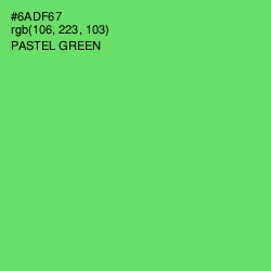 #6ADF67 - Pastel Green Color Image