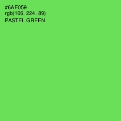#6AE059 - Pastel Green Color Image