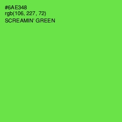 #6AE348 - Screamin' Green Color Image