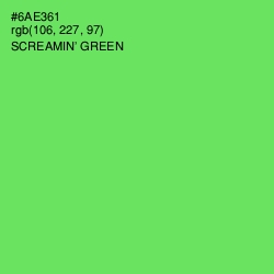 #6AE361 - Screamin' Green Color Image