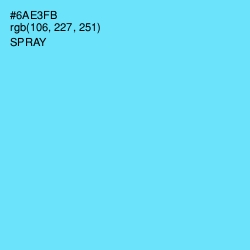 #6AE3FB - Spray Color Image