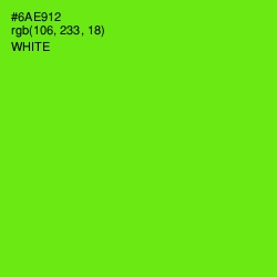 #6AE912 - Bright Green Color Image