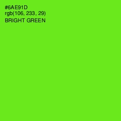 #6AE91D - Bright Green Color Image