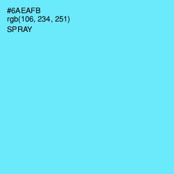 #6AEAFB - Spray Color Image