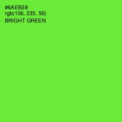 #6AEB38 - Bright Green Color Image