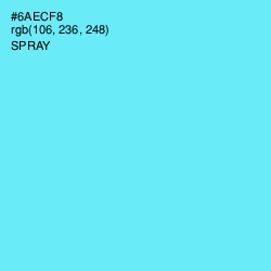 #6AECF8 - Spray Color Image