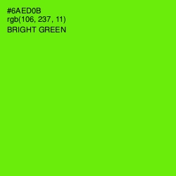 #6AED0B - Bright Green Color Image
