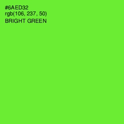 #6AED32 - Bright Green Color Image