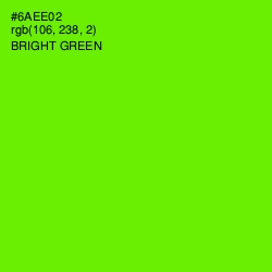 #6AEE02 - Bright Green Color Image