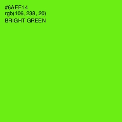 #6AEE14 - Bright Green Color Image