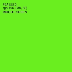 #6AEE20 - Bright Green Color Image