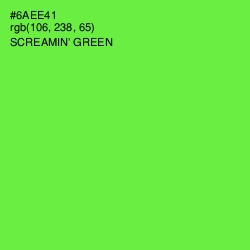 #6AEE41 - Screamin' Green Color Image