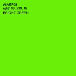 #6AEF08 - Bright Green Color Image